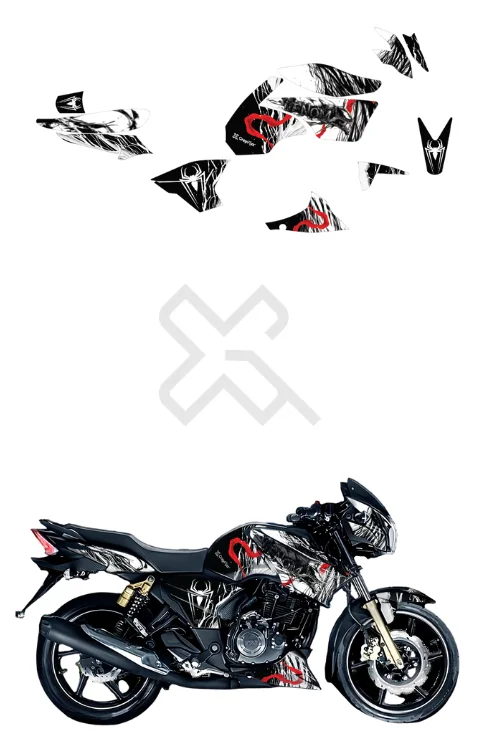 Venom Edition Full Body Sticker Compatible with Apache RTR 2v | Made In Premium Gloss Vinyl With FPF(Fade Protection Film), Water Proof, Precut Sticker, Pack Of 1 Compatible with Both Side